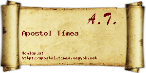 Apostol Tímea névjegykártya