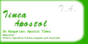 timea apostol business card